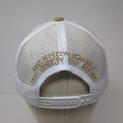 Farm Bureau Ins. Snapback Trucker Hat Tan OS Adjustable Mesh Back Buck's Bags