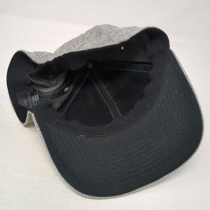 Russell Baseball Cap Gray XL Fitted Stretch Heathered Curved Brim Logo Hat