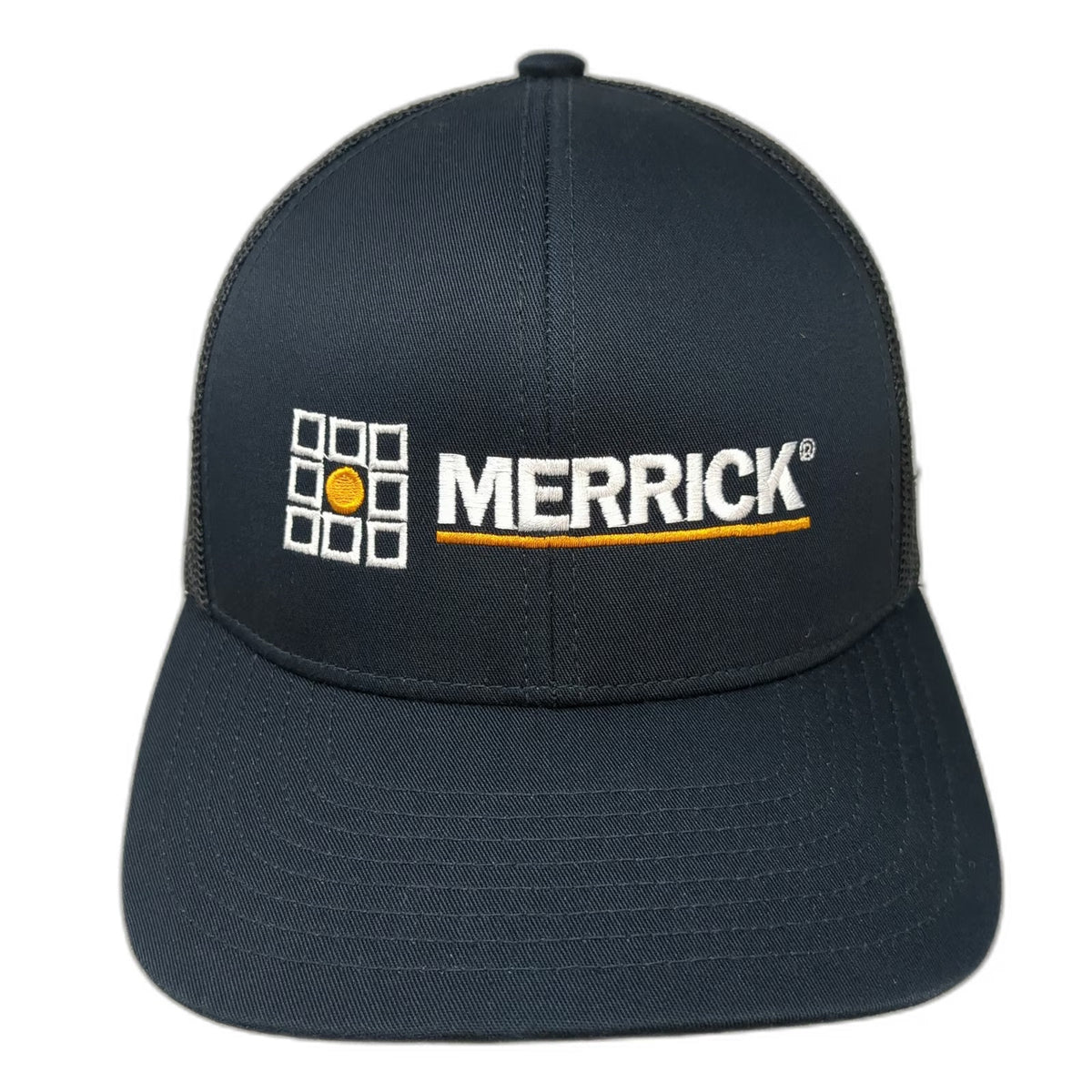 Pacific Headwear Merrick Blue Trucker Hat One Size Mesh Back Snapback Logo Hat