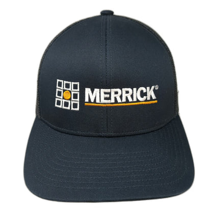 Pacific Headwear Merrick Blue Trucker Hat One Size Mesh Back Snapback Logo Hat