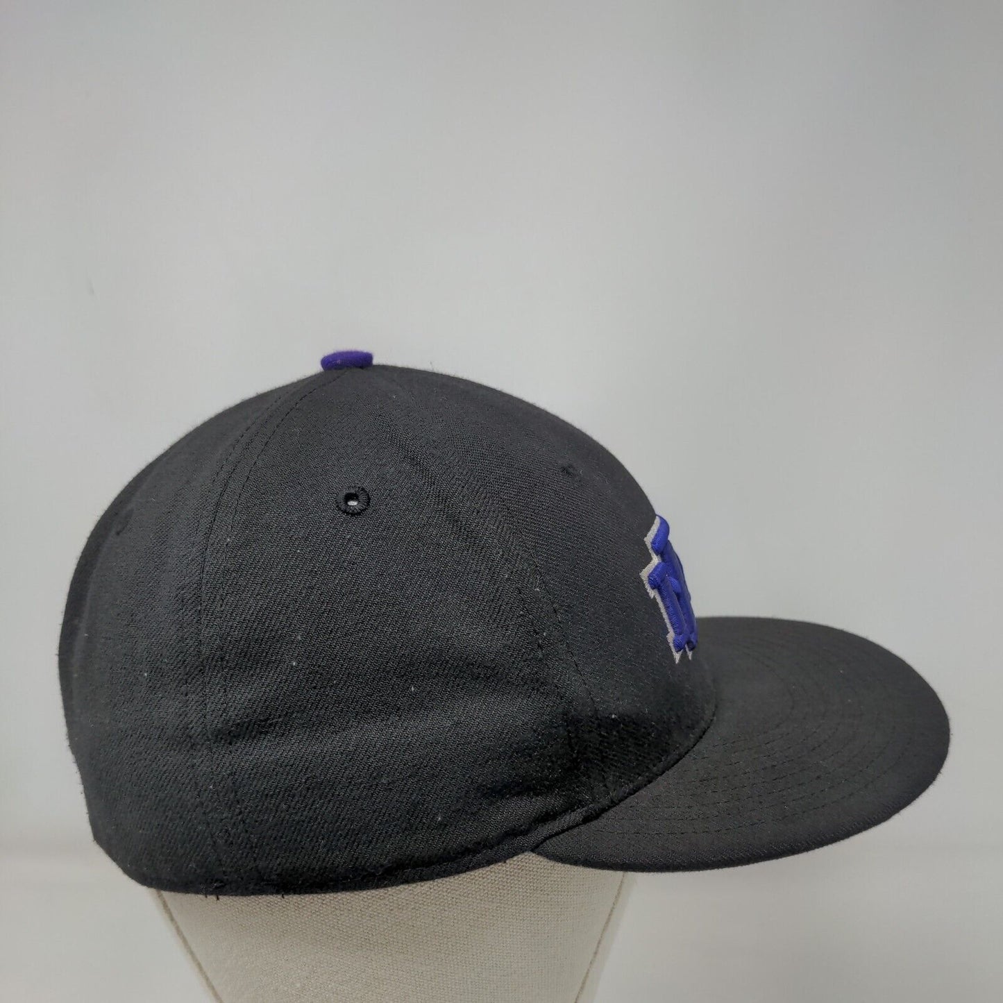 Rocky Fitted Hat Black 7 1/8 Embroidered Vent Holes Richardson Surge