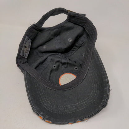 Rep. Dominicana Slideback Hat Gray One Size Embroidered Distressed
