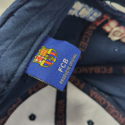 FC Barcelona Soccer Blue One Size Crest Stripes Strapback 1899 Official Cap Hat
