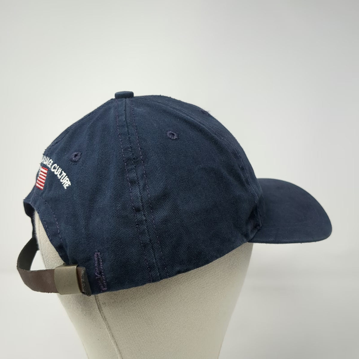 Savage Nation Member Blue Baseball Cap One Size Leather Strap Made in USA Hat