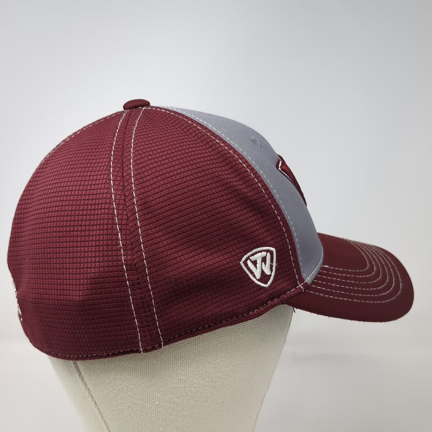 Virginia Tech Hokies NCAA Top of the World Red OSFM Stretch Cap Memory Fit Hat