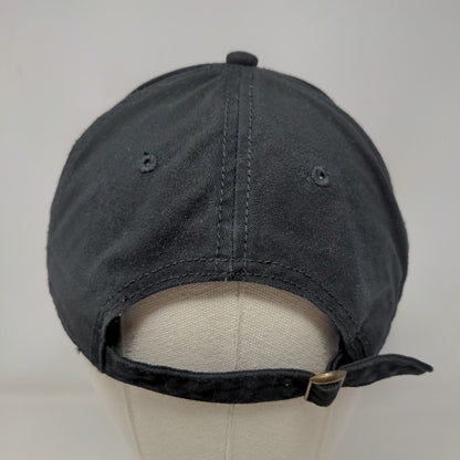 Unbranded Slideback Hat Black OSFM Adjustable Blank Vent Holes Solid