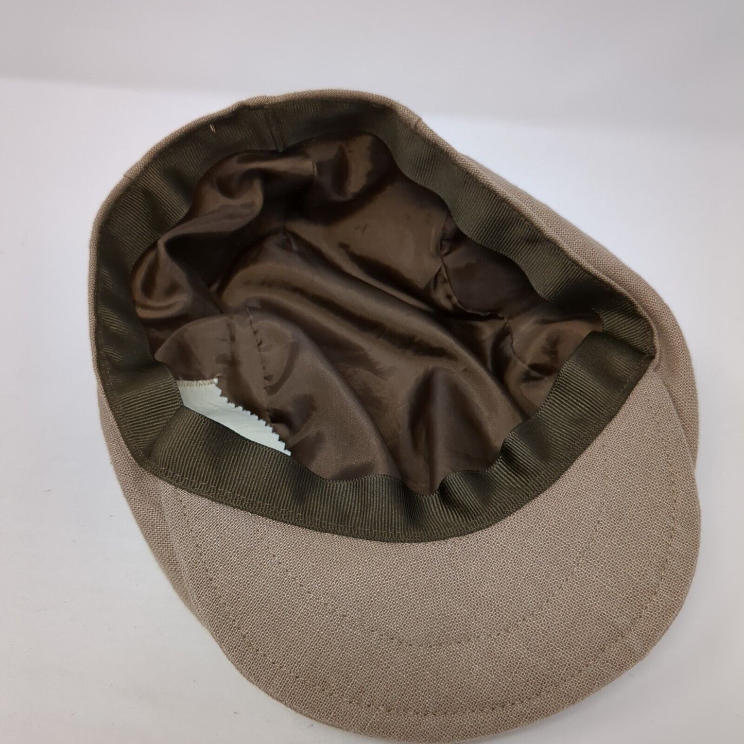 Unbranded Newsboy Flat Cap Tan One Size Lightweight Snap Button Blank