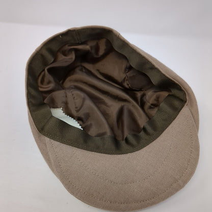 Unbranded Newsboy Flat Cap Tan One Size Lightweight Snap Button Blank
