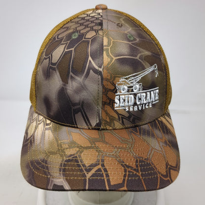 Richardson Trucker Hat Brown Camo One Size Snapback Seid Crane Service Mesh