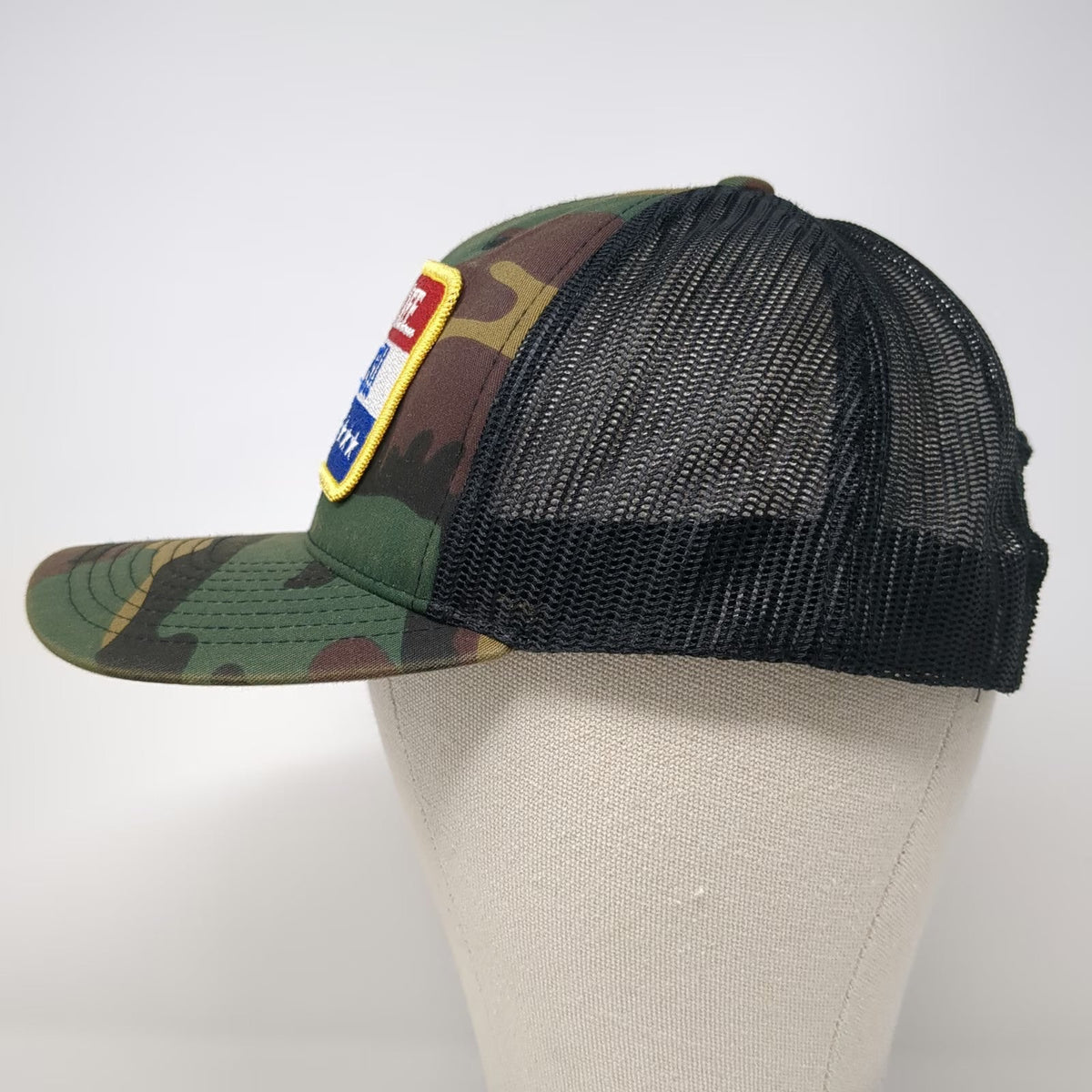 Yupoong Trucker Hat Green One Size Camo Neal McCoy Take A Knee My Ass Mesh Cap