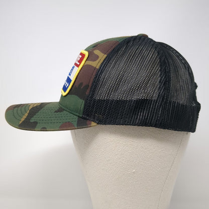 Yupoong Trucker Hat Green One Size Camo Neal McCoy Take A Knee My Ass Mesh Cap
