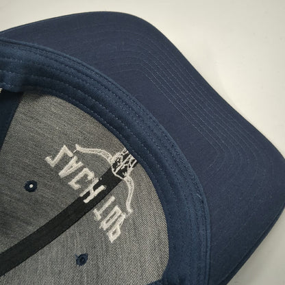 Richardson Trucker Hat Blue OSFM Zach Top Longhorn Skull Mesh Snapback Curved