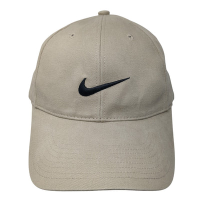 Nike Just Do It Strapback Baseball Cap Brown One Size Adjustable Embroidered