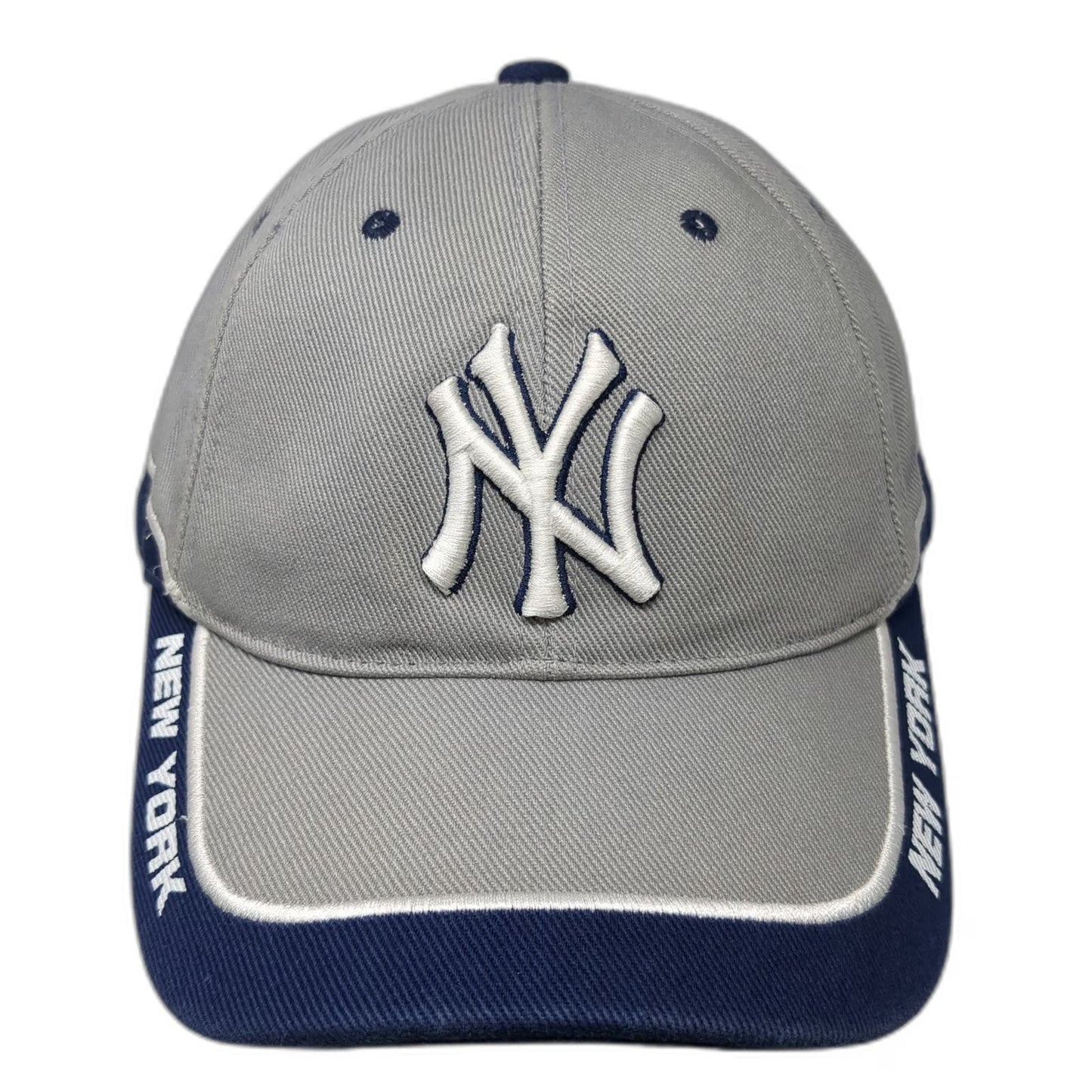 New York Yankees MLB T.E.I. Gray Baseball Cap One Size Strapback Embroidered Hat