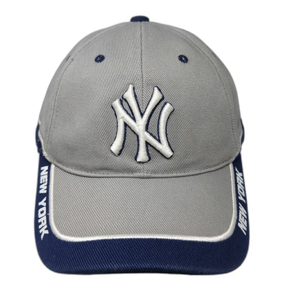 New York Yankees MLB T.E.I. Gray Baseball Cap One Size Strapback Embroidered Hat