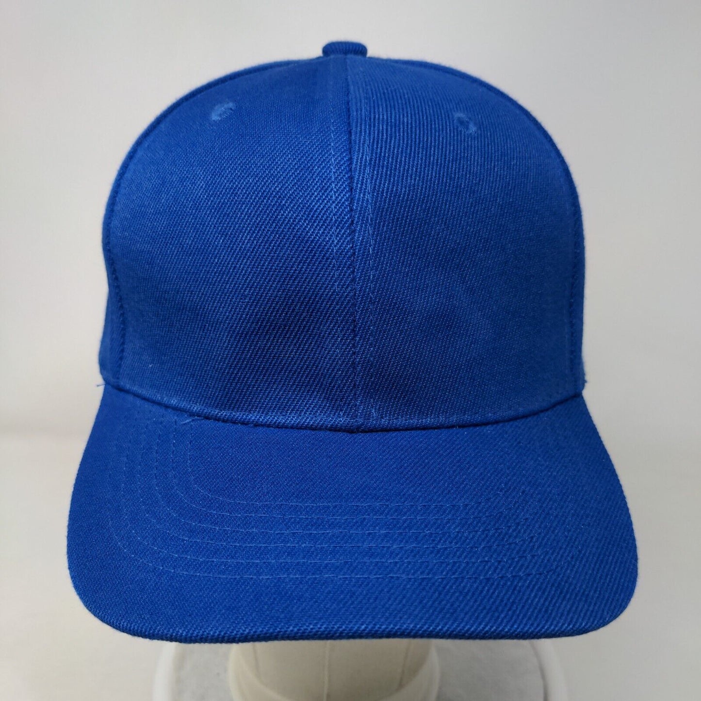 Unbranded Strapback Hat Blue One Size Solid Blank Adjustable 6 Panel