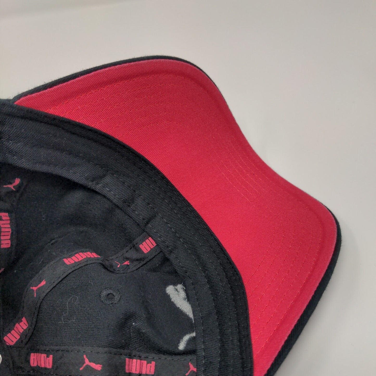 PUMA Slideback Hat Black OSFA Adjustable Embroidered 6 Panel Cotton