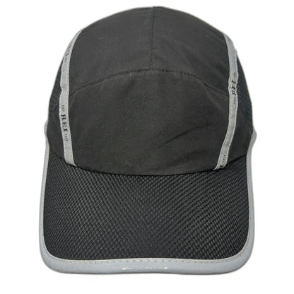 REI Baseball Cap Black One Size Reflective Mesh Strapback Hat Performance Run