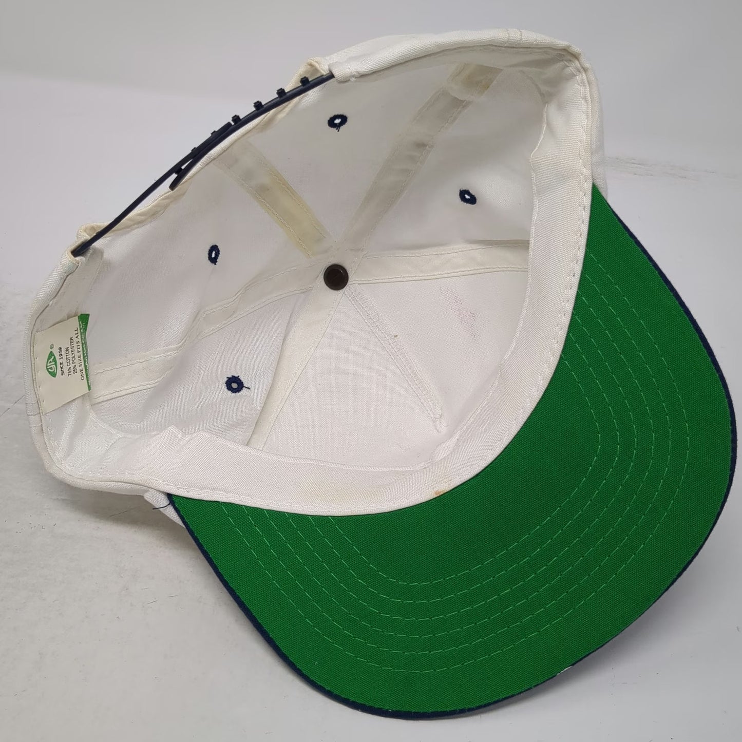YoungAn Trucker Hat White Blue One Size Capt Mac Tours Quincy MA Marina Bay