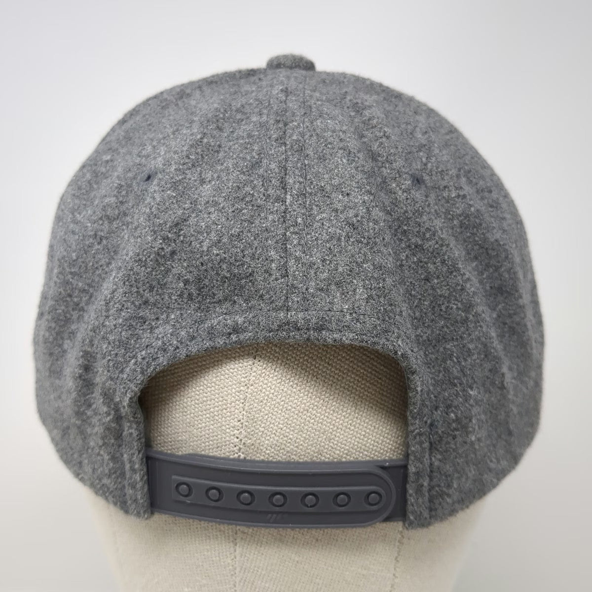 Yupoong Snapback Hat Gray One Size Wool Blend Bear Patch Green Underbrim Bill