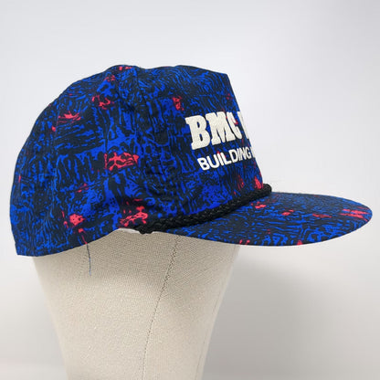 5 Panel Blue One Size Snapback Hat BMC West Building Materials All Over Print
