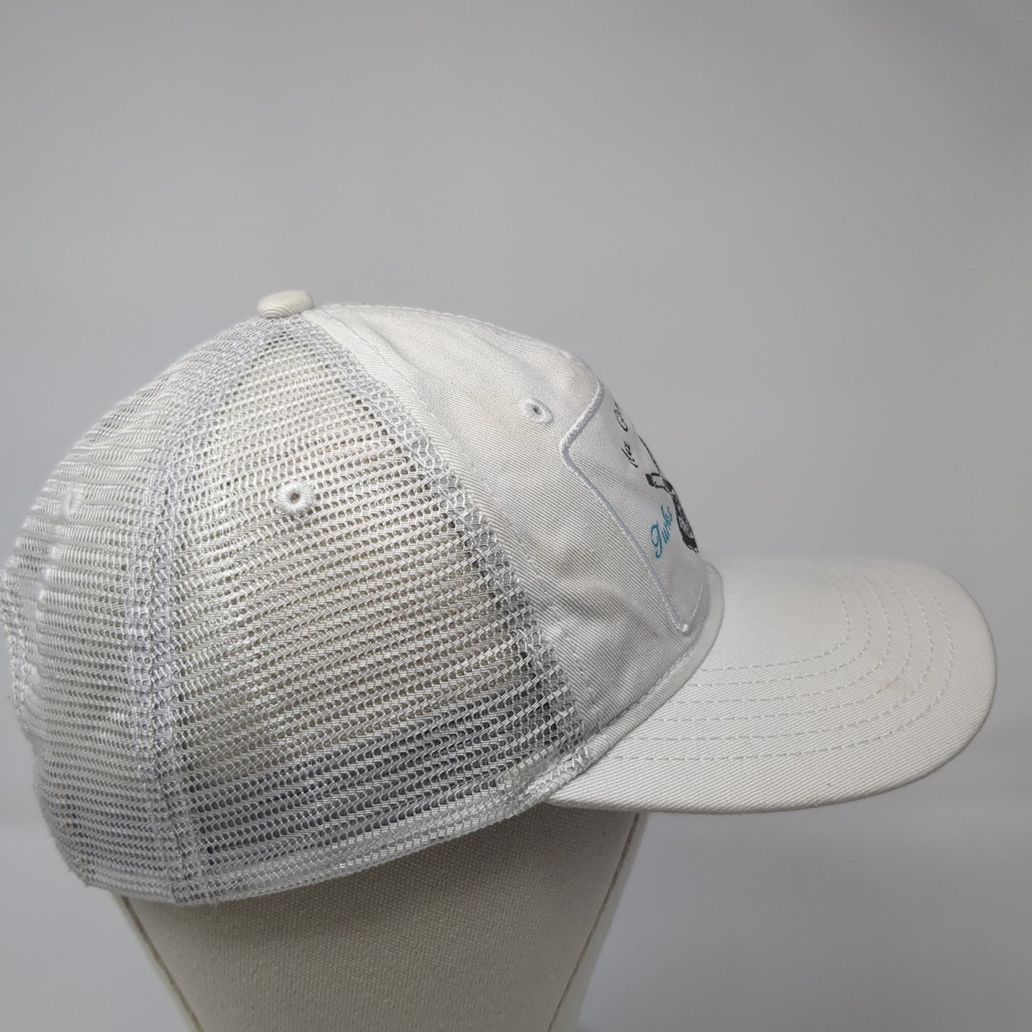 Da Conch Shack Turks Caicos Snapback Trucker Hat White One Size Mesh Back
