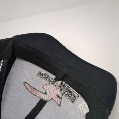 Foundations & Flat Work Snapback Trucker Hat Black OS Mesh Back Pacific Headwear