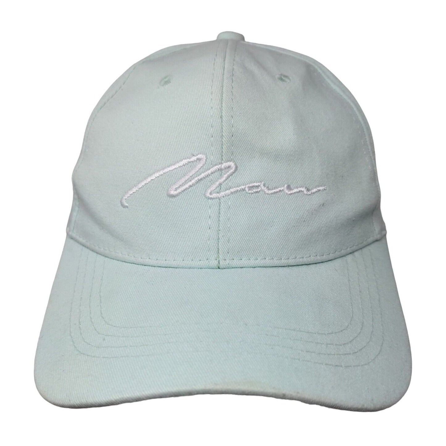 Man Slideback Hat Blue One Size Adjustable Embroidered Vented Holes 6 Panel