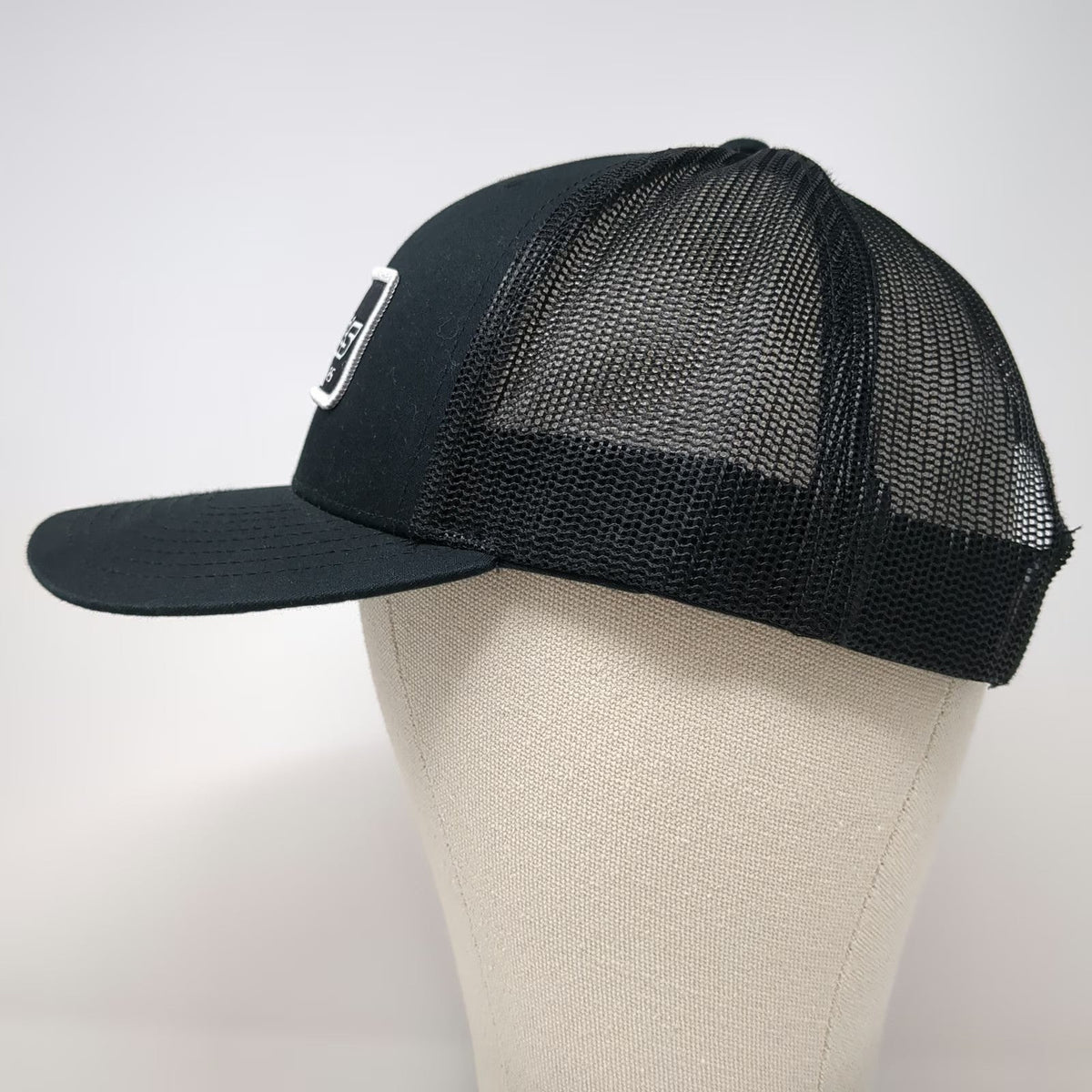 Richardson Trucker Hat Black One Size Carls Cycle Sales Mesh Snapback Patch Logo