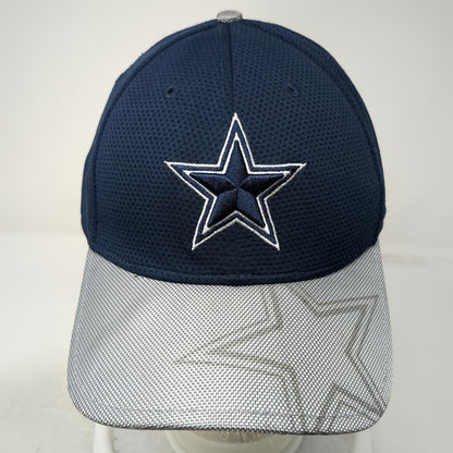 Dallas Cowboys NFL New Era Blue XL Baseball Cap Stretch Fit 39THIRTY Silver Brim