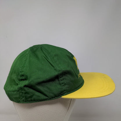 John Deere Logo Snapback Hat Green One Size Colorblock Adjustable