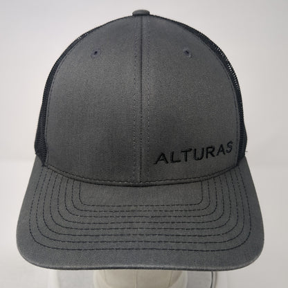 Alturas Snapback Mesh Back Trucker Hat Gray One Size Colorblock Richardson