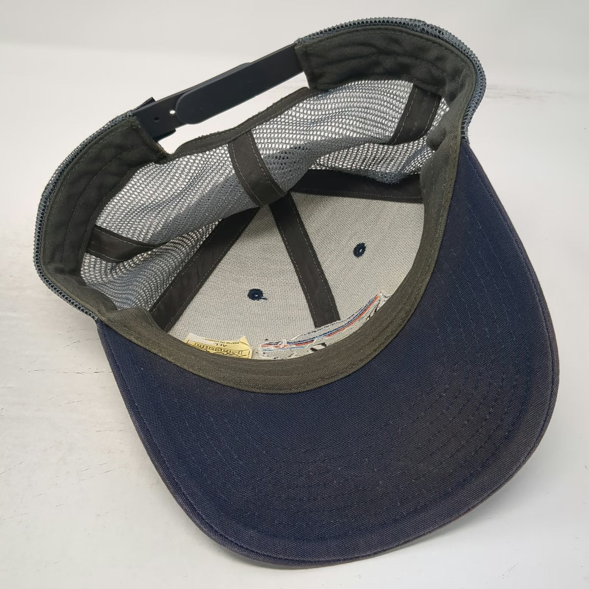 Patagonia Trucker Hat Blue One Size Bison Skyline Mountain Mesh Snapback
