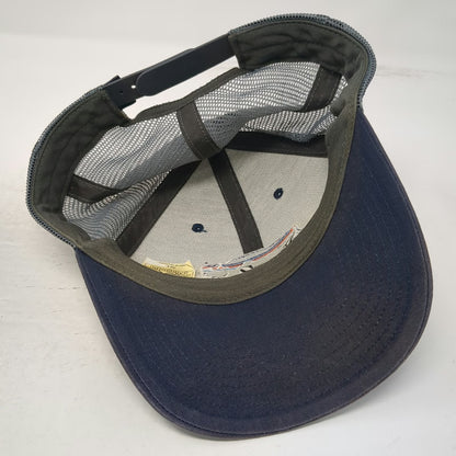 Patagonia Trucker Hat Blue One Size Bison Skyline Mountain Mesh Snapback
