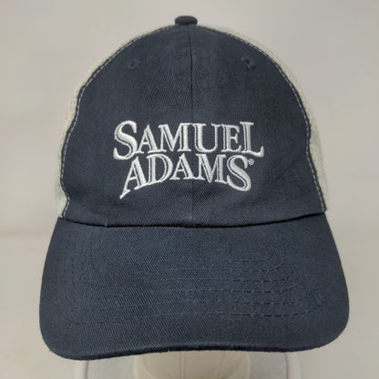 Samuel Adams Strapback Trucker Hat Blue One Size Embroidered Mesh Back 6 Panel