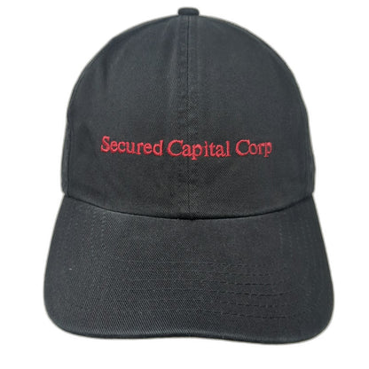 Baseball Cap Black One Size Secured Capital Corp Slideback Los Angeles Tokyo Hat