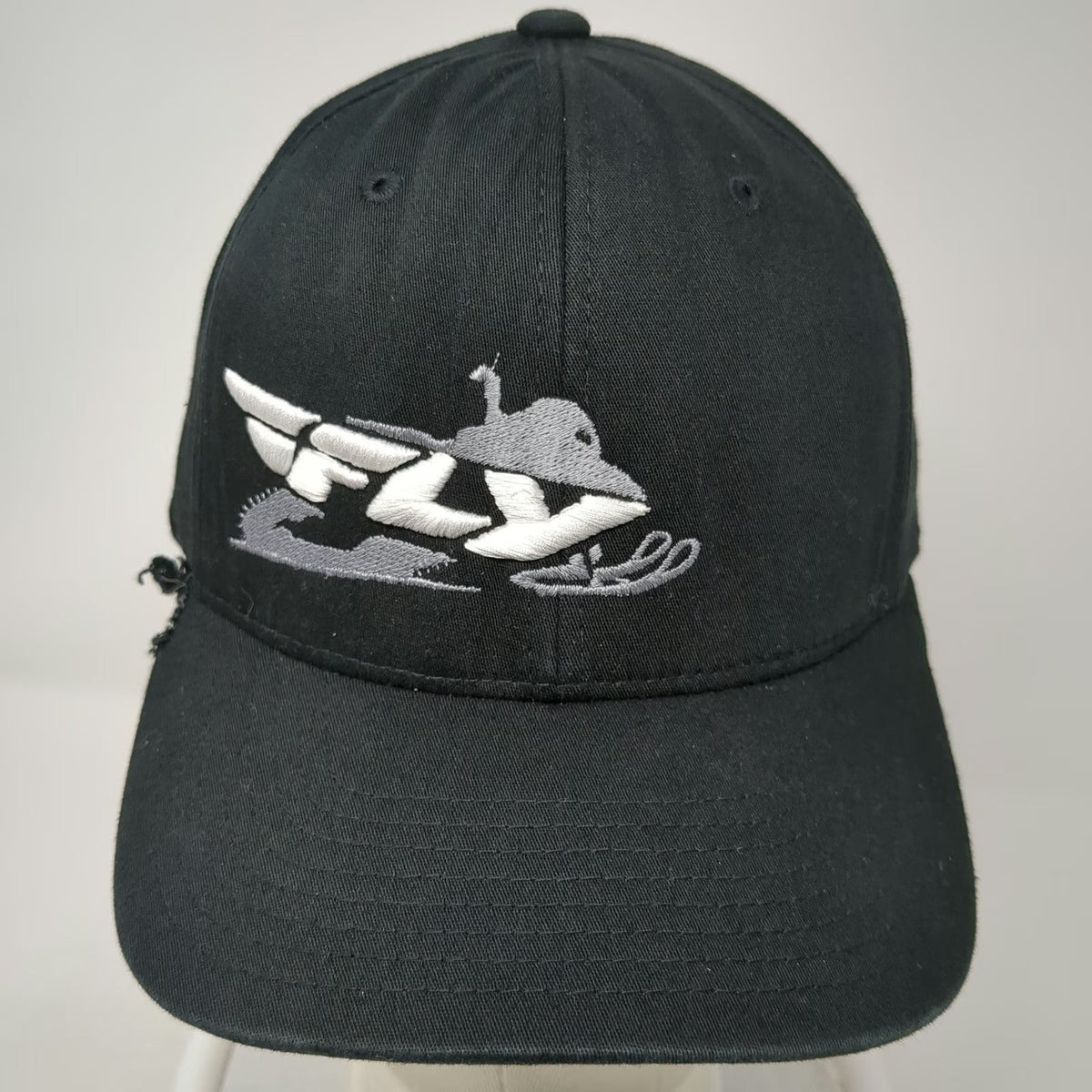 Fly Racing Baseball Cap Black XL Snowmobile Embroidered Flexfit Yupoong Hat