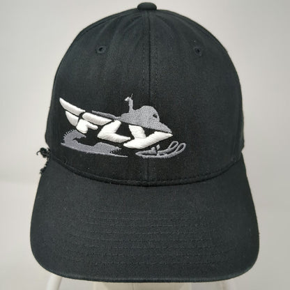 Fly Racing Baseball Cap Black XL Snowmobile Embroidered Flexfit Yupoong Hat