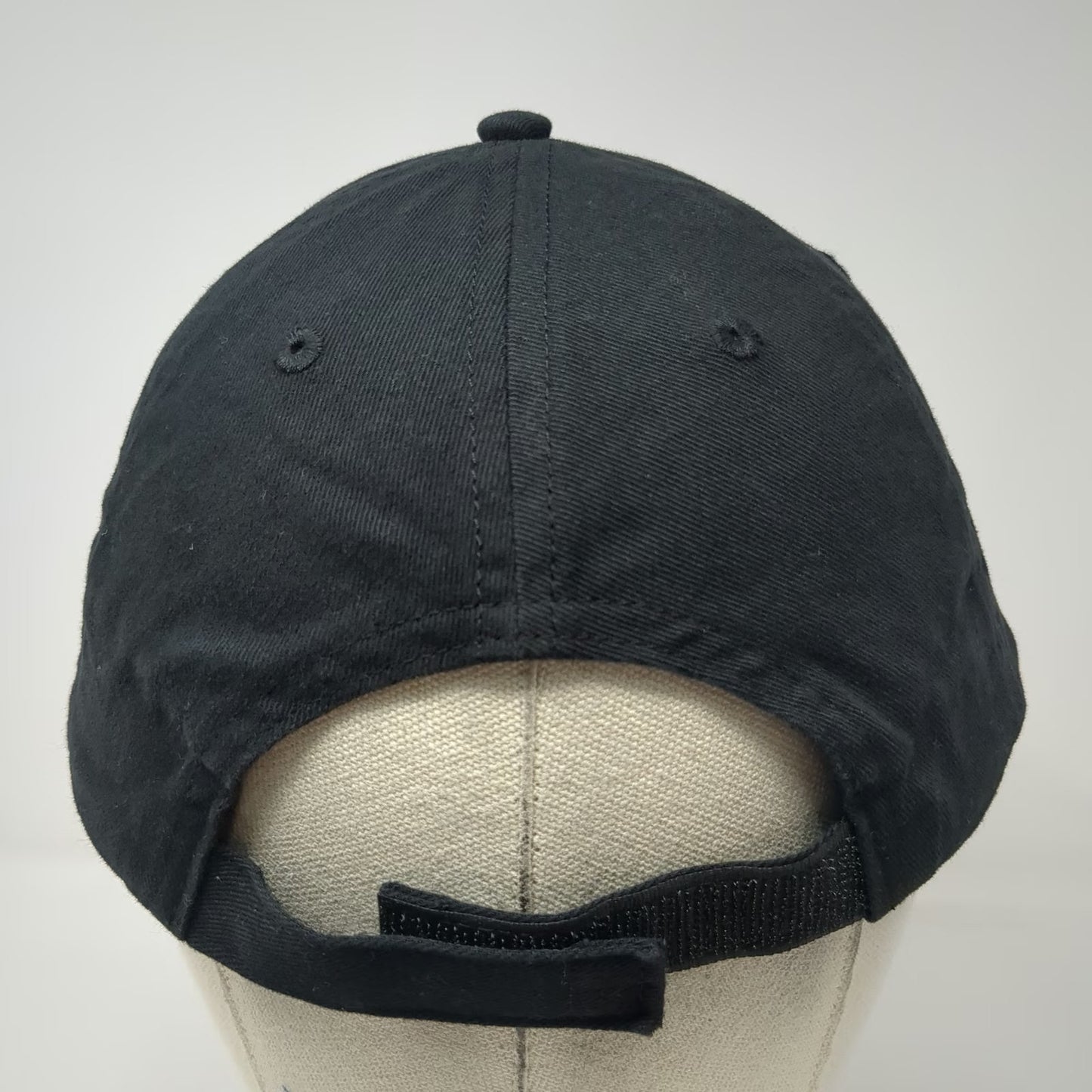 Baseball Cap Black One Size Winnipesaukee NH Crossed Oars Strapback Cotton Hat