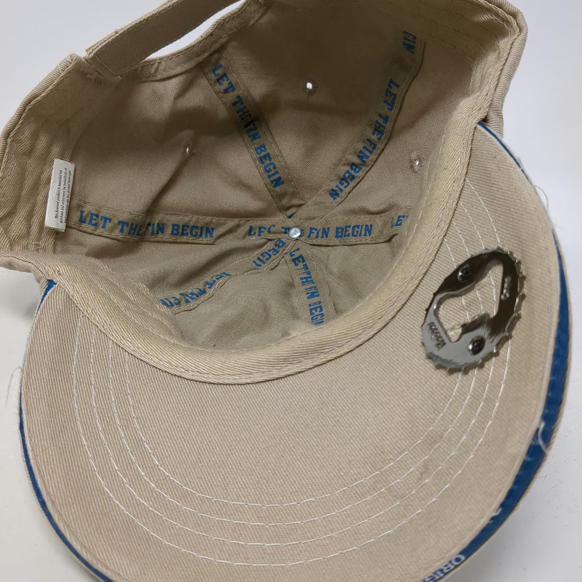 LandShark Lager Margaritaville Beige One Size Baseball Cap Bottle Opener Hat