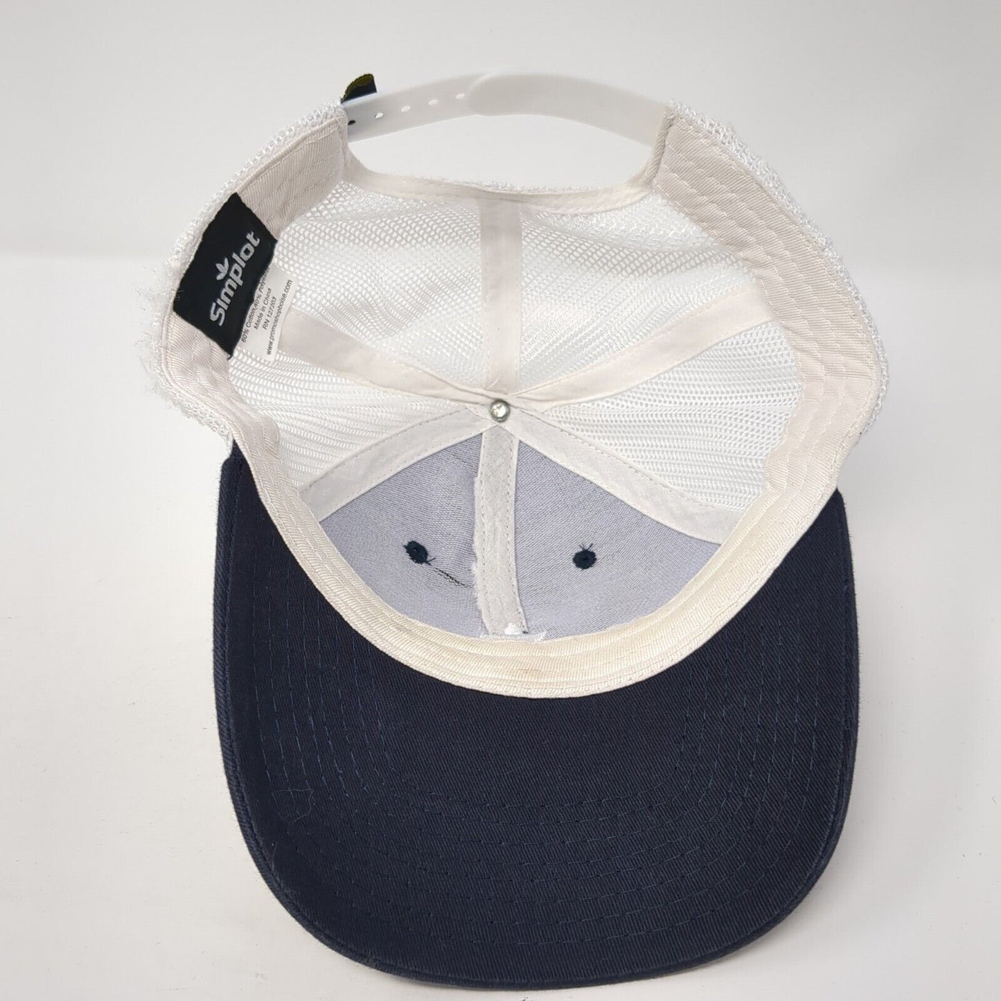 Simplot Snapback Trucker Hat Blue One Size Adjustable Embroidered Mesh Back