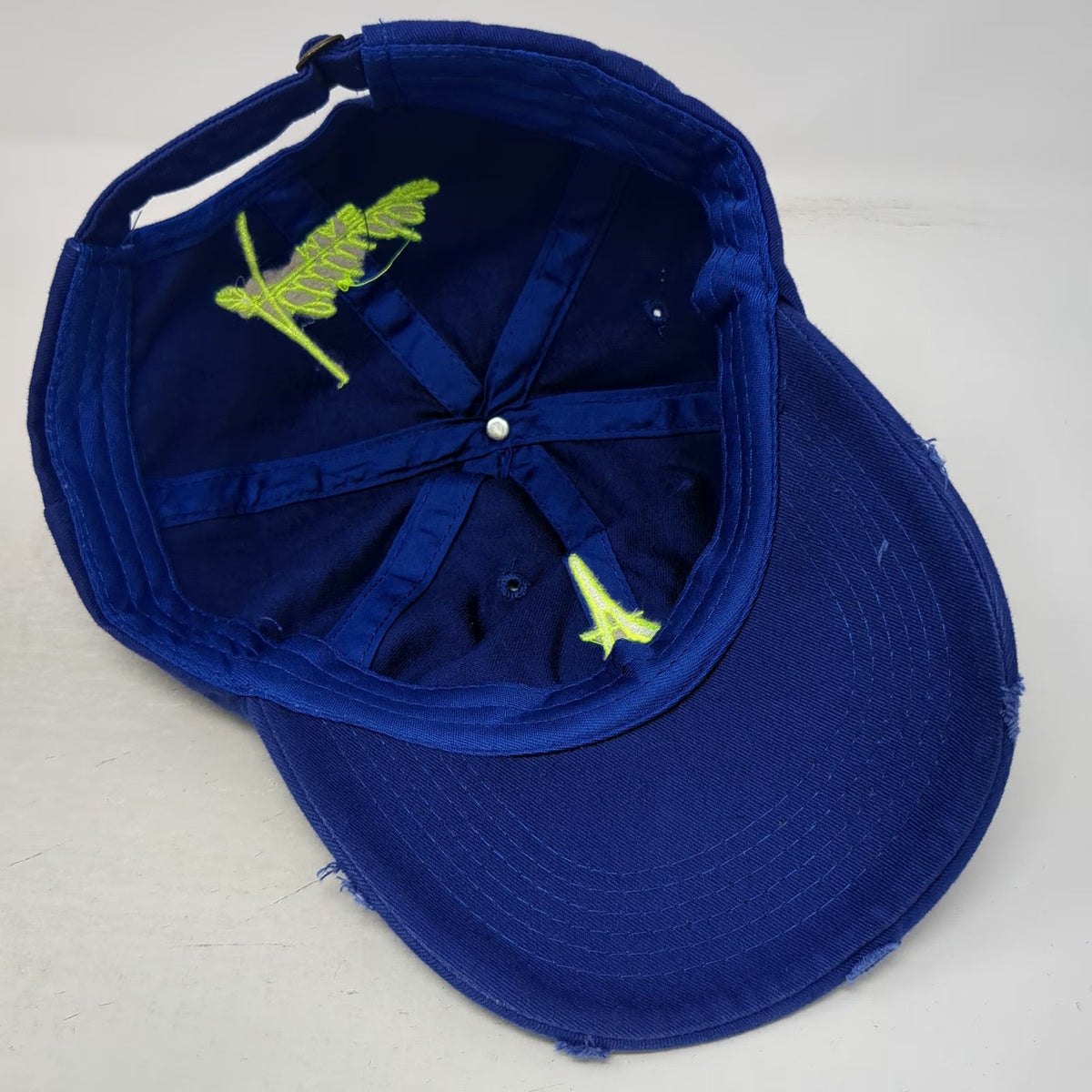 Blue Baseball Cap One Size Altitude MAS Yellow Embroidered Slideback Cotton Hat