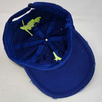 Blue Baseball Cap One Size Altitude MAS Yellow Embroidered Slideback Cotton Hat