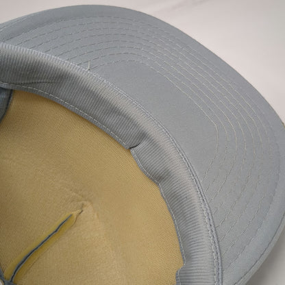 Ideal Trucker Hat Gray One Size Mesh Back Snapback Rope Detail Blue Patch Logo
