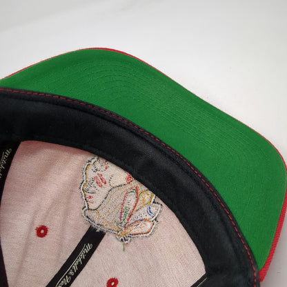 Chicago Blackhawks NHL Mitchell & Ness Snapback Red Hat One Size Green Brim Wool