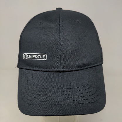 Chipotle Men's Strapback Hat Black Size OSFM Embroidered Logo Employee Uniform