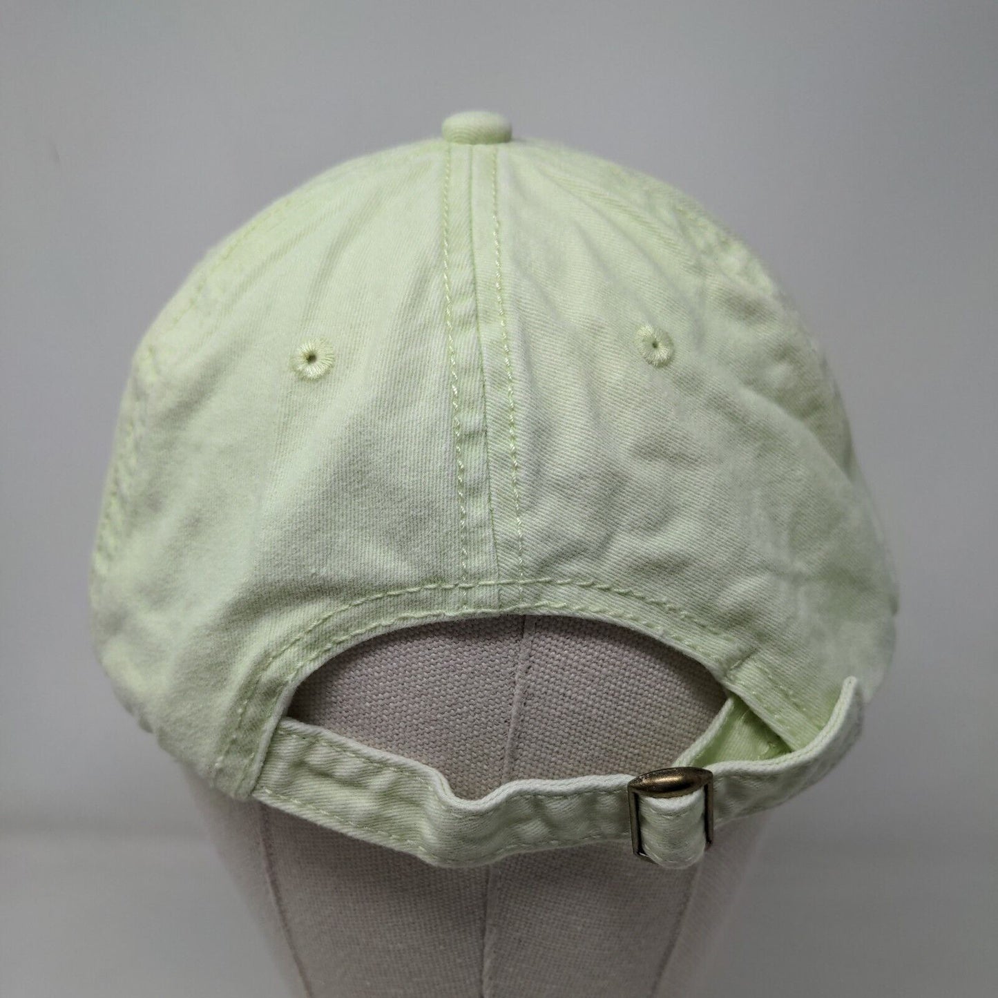 Unbranded Slideback Hat Green OSFM Adjustable 6 Panel Vent Holes Blank