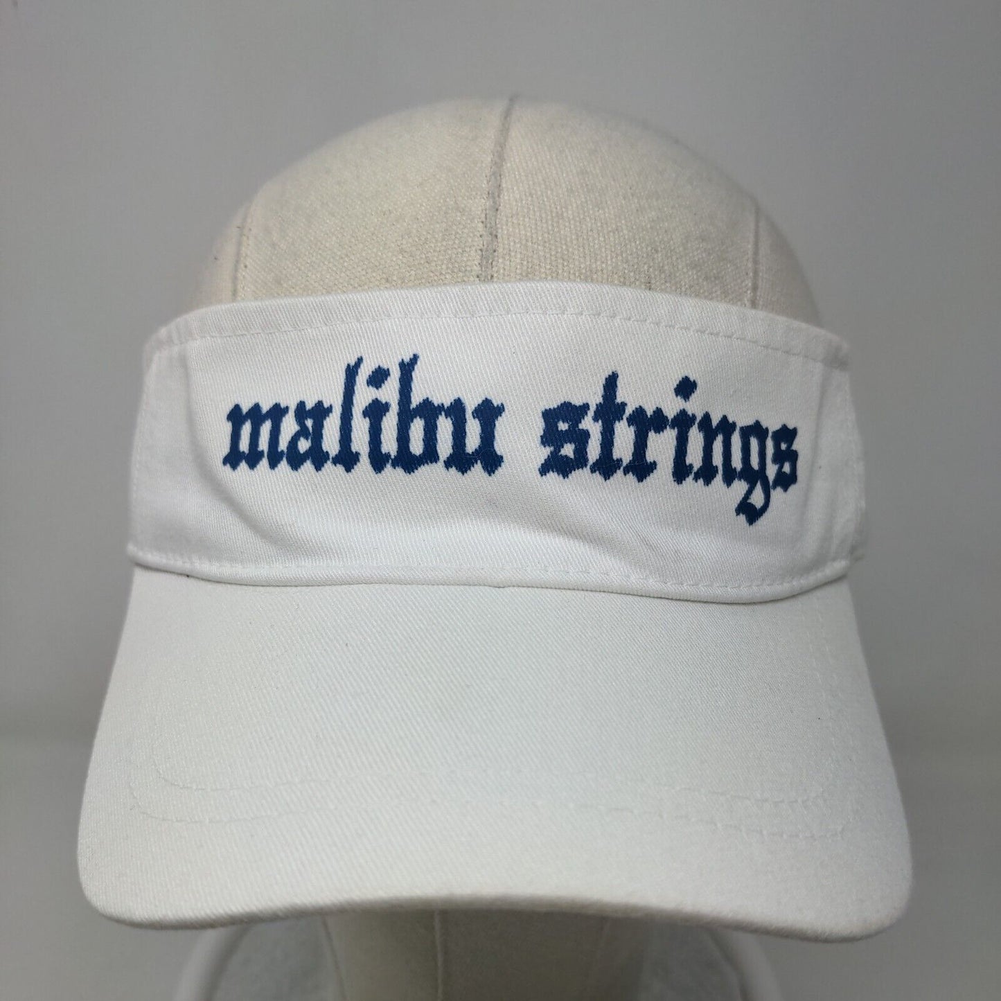 Cobra Men's Strapback Sun Visor Cap Hat White Adjustable Malibu Strings Logo