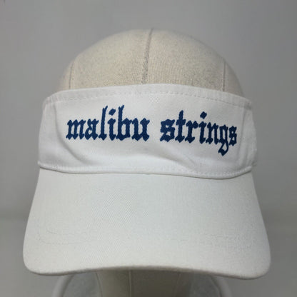 Cobra Men's Strapback Sun Visor Cap Hat White Adjustable Malibu Strings Logo