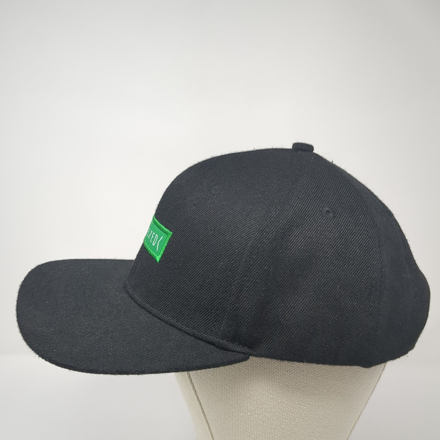 Skwezed Snapback Hat Black One Size Adjustable Embroidered 6 Panel